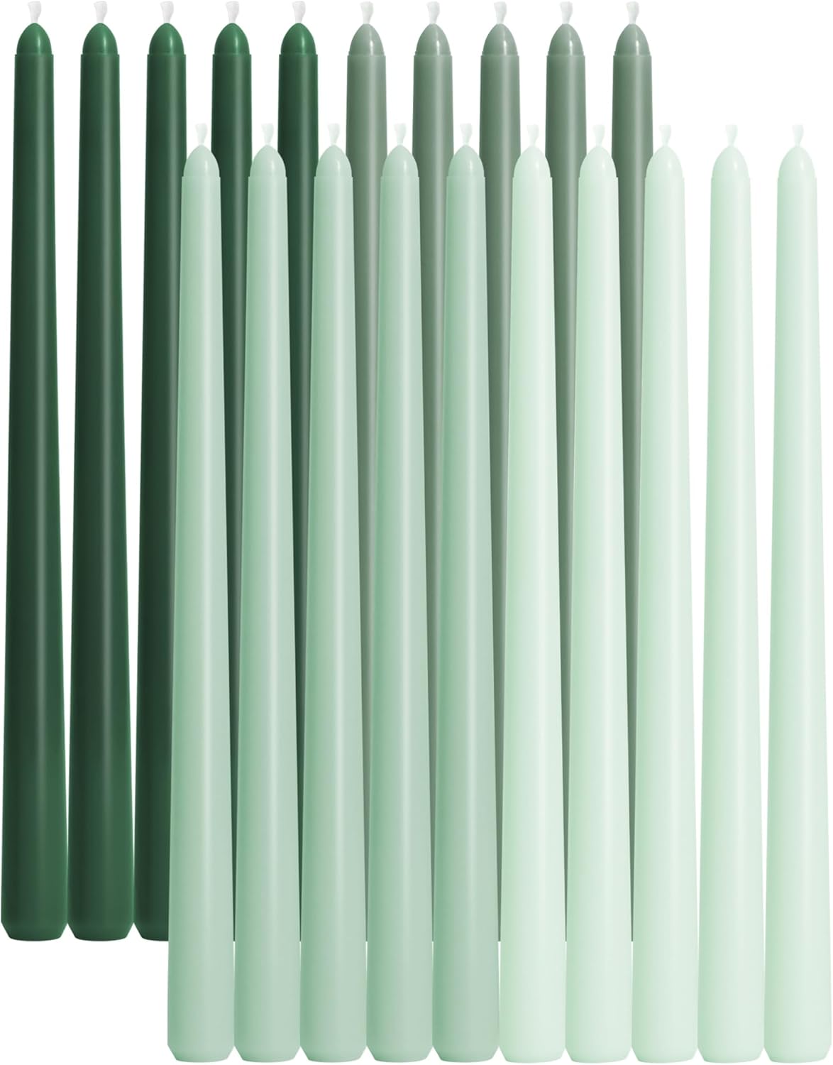 Viyffo Taper Candles, 12 Inch, 12 Pack, Brown – Unscented, Smokeless Design, Up to 8-Hour Burn – Tall Candlesticks for Table Decor, Weddings & Dinners