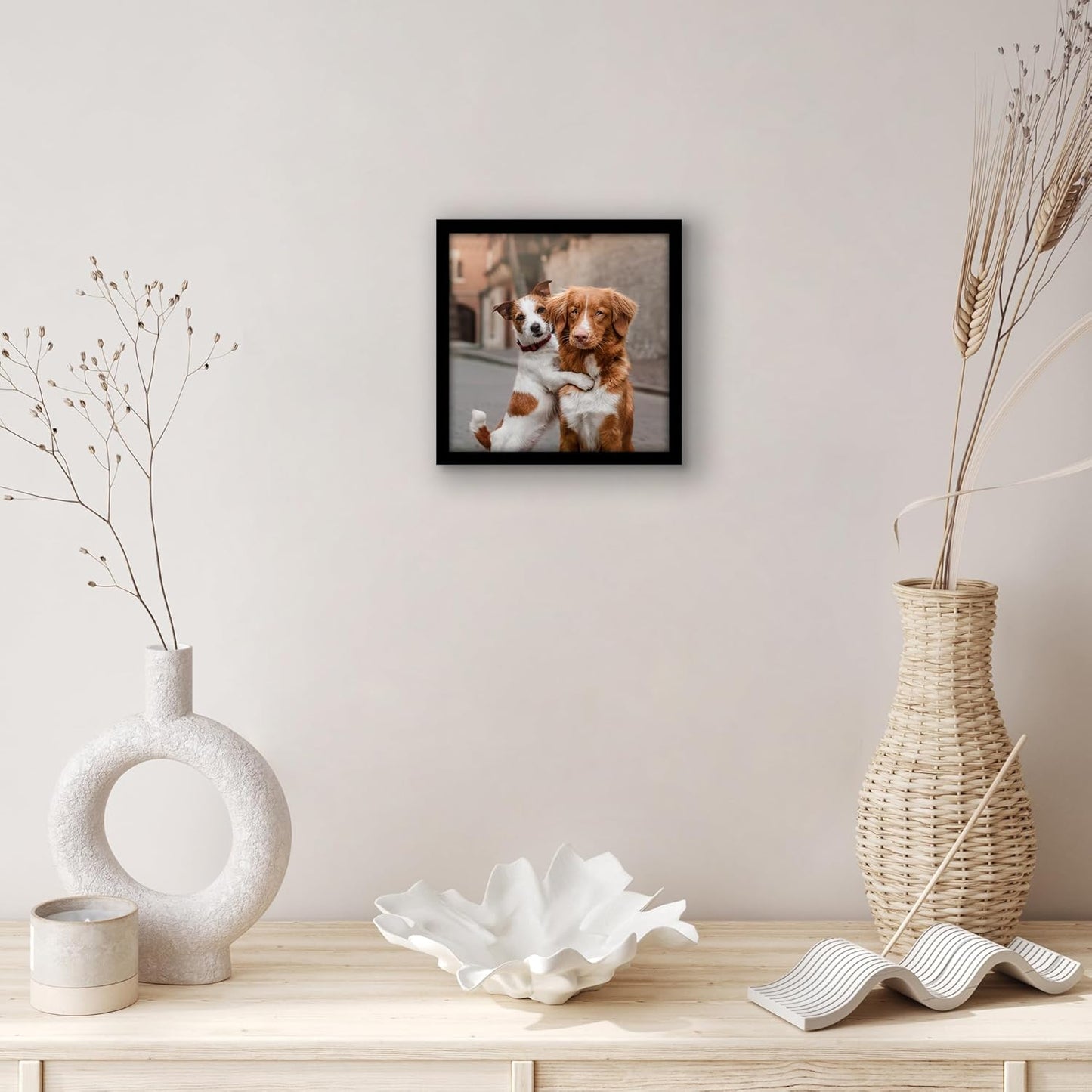 Americanflat 24x36 Poster Frame with Polished Plexiglass - Streamline Collection - Thin Border Picture Frame for Wall Display - Hanging Hardware Included - Black - Colors D