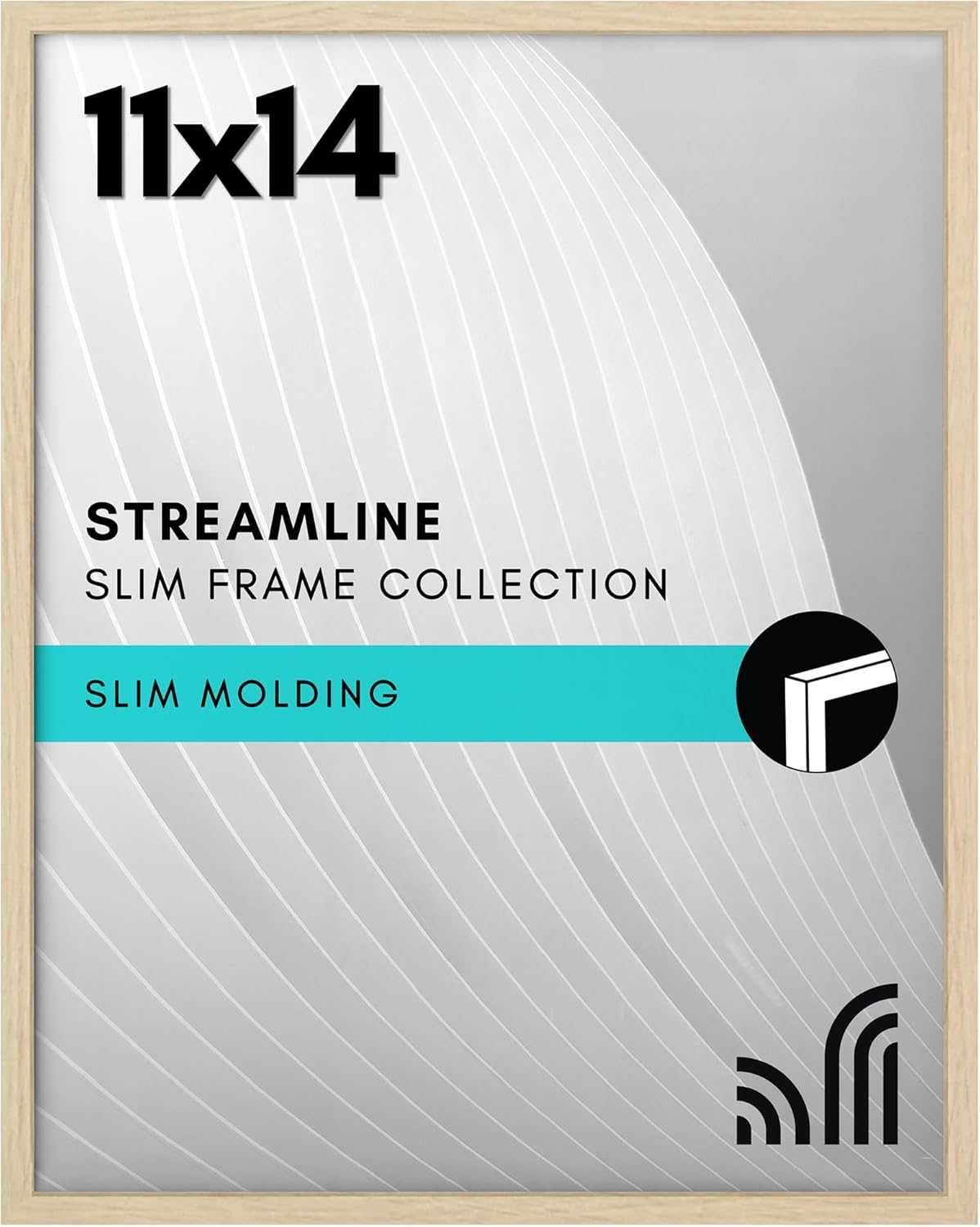 Americanflat 24x36 Poster Frame with Polished Plexiglass - Streamline Collection - Thin Border Picture Frame for Wall Display - Hanging Hardware Included - Black - Colors D