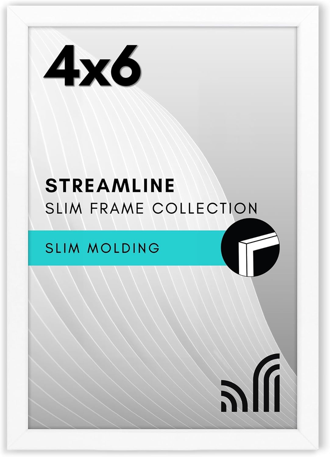 Americanflat 24x36 Poster Frame with Polished Plexiglass - Streamline Collection - Thin Border Picture Frame for Wall Display - Hanging Hardware Included - Black - Colors A