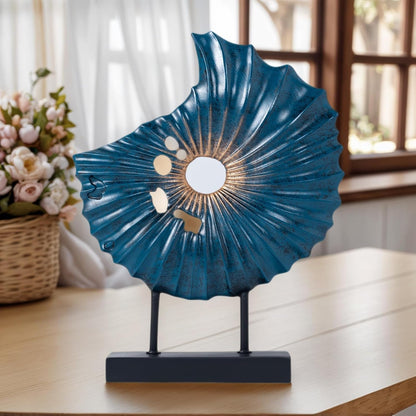 Unique Round Coin Sculpture Decorative Objects for Shelf Home Decor Accents, Modern Abstract Tabletop Decor Items for Living Room Fireplace Mantel, Above Cabinet (Black)