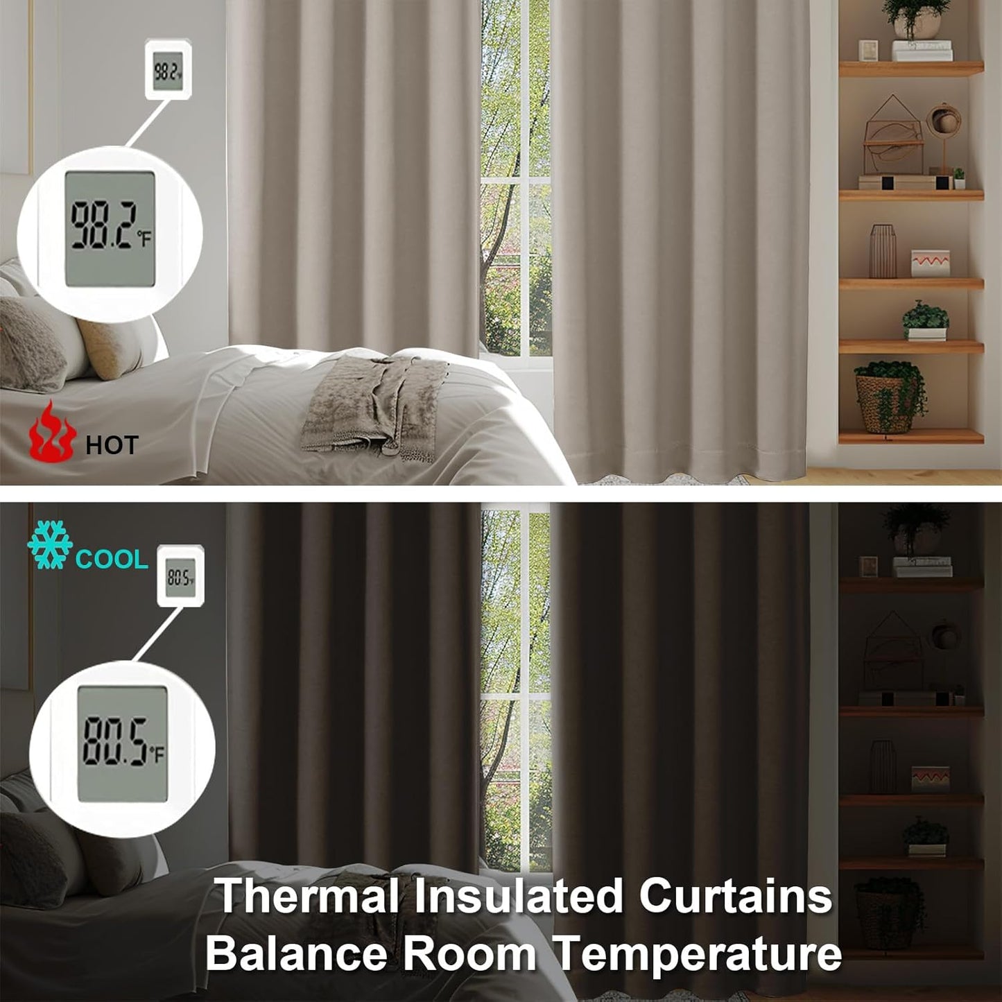 Simplebrand Ava Sage Green Blackout Curtains for Bedroom 63 Inch Length 2 Panels Set, Solid Thermal Insulated Energy Saving Rod Pocket Window Treatment Curtains Blackout Drapes, W40 x L63 Inch, Sage - Colors C