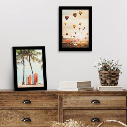 Americanflat 12x18 Poster Frame with Shatter-Resistant Glass - Signature Collection - Gallery-Style Frames Made of Engineered Wood - Photo Frame for Wall Display - Black - Colors B