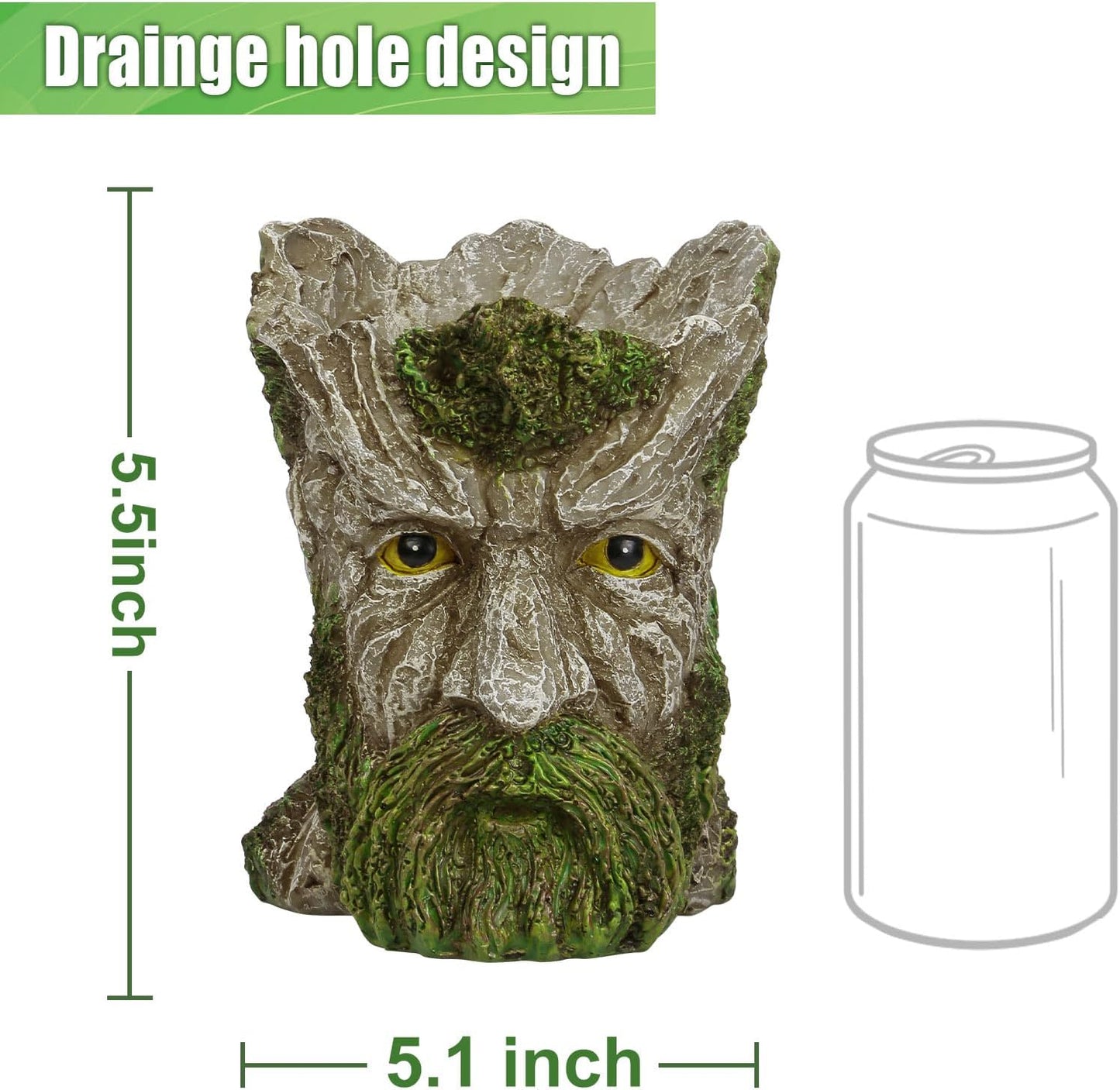 vomiceak Face Planter Pots Head, Planters for Indoor Plants - Double Cute Plant Pots for Flower & Succulent with Drainage Holes - Gift Ideas for Women (White Lady)