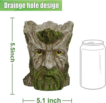 vomiceak Face Planter Pots Head, Planters for Indoor Plants - Double Cute Plant Pots for Flower & Succulent with Drainage Holes - Gift Ideas for Women (White Lady)