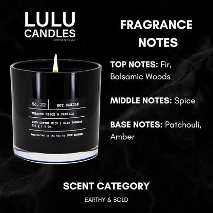 Lulu Candles | Jasmine, Oud & Sandalwood | Luxury Scented Soy Jar Candle | Hand Poured in The USA | Highly Scented & Long Lasting (9 Oz.)