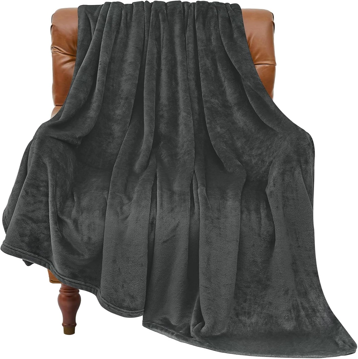 BEDELITE Fleece Blanket Black Throw Blankets for Couch & Bed, Luxury Plush Cozy Fuzzy Blanket 50x60 inches, Super Soft Warm Lightweight Throw Blanket for Travel Camping - Colors B