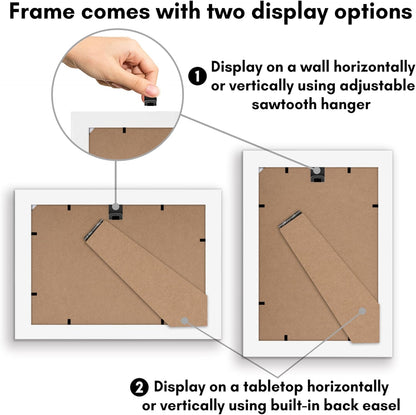 Americanflat 12x18 Poster Frame with Shatter-Resistant Glass - Signature Collection - Gallery-Style Frames Made of Engineered Wood - Photo Frame for Wall Display - Black - Colors C