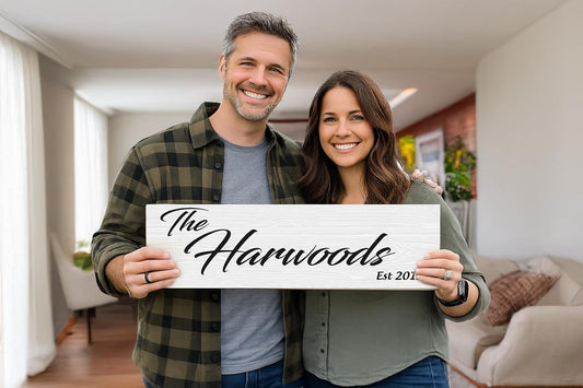 Custom Wood Sign – Personalized Wooden Wall Décor with Your Text or Design, Full-Color UV Print, Indoor/Outdoor Use, Customizable Name, Quote, Logo, Home & Business Décor (4x12 in)