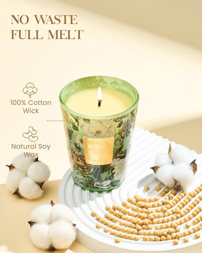 M&SENSE Jasmine Candles Highly Scented 3 Wick 35oz 150 Hours Burn Extra Large Jar Candles for Women, Natural Soy Wax Aromatherapy Candle for Stress Relief, Meditation, Yoga, Spa - Colors B