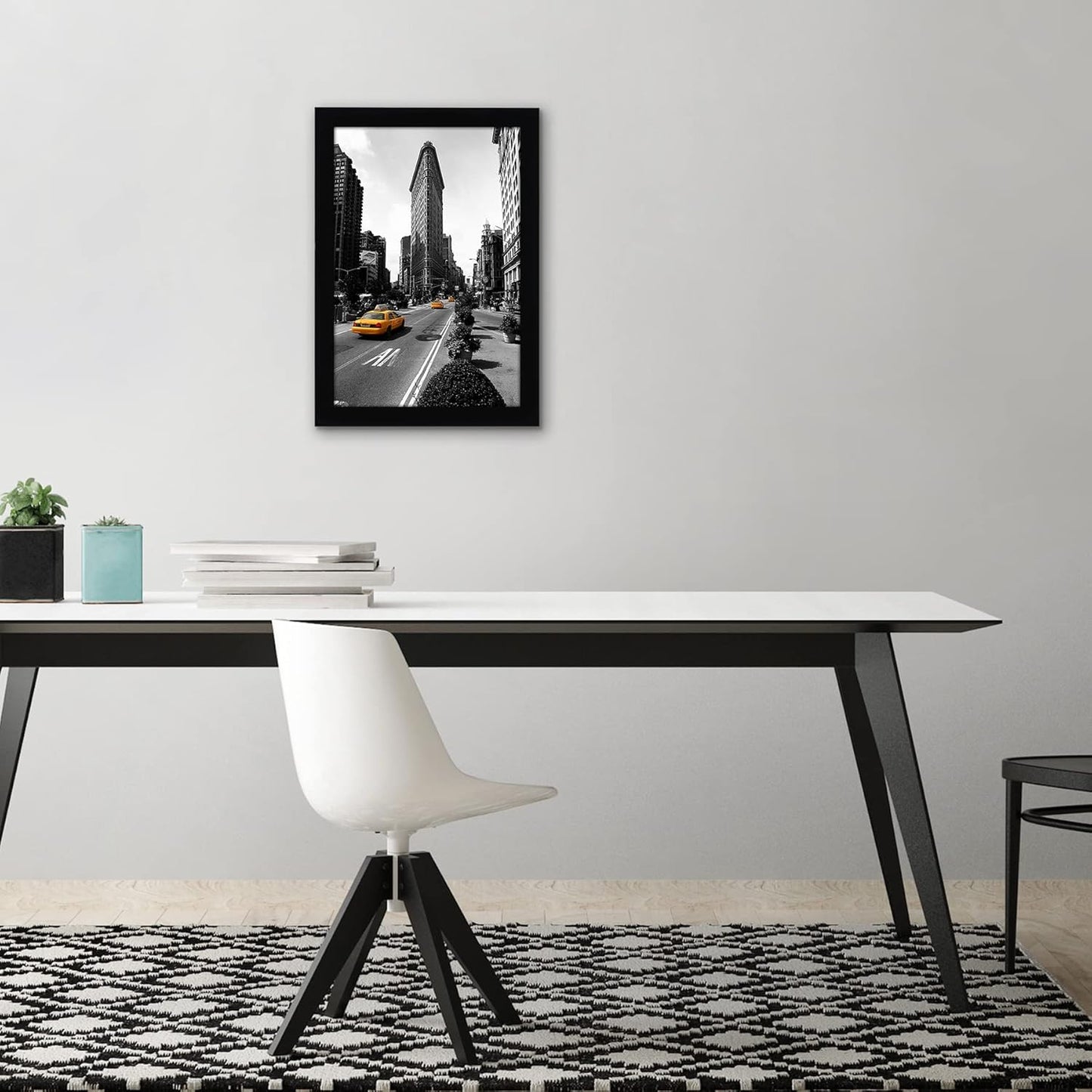 Americanflat 12x18 Poster Frame with Shatter-Resistant Glass - Signature Collection - Gallery-Style Frames Made of Engineered Wood - Photo Frame for Wall Display - Black - Colors C
