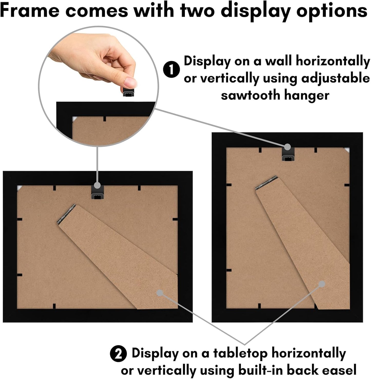 Americanflat 12x18 Poster Frame with Shatter-Resistant Glass - Signature Collection - Gallery-Style Frames Made of Engineered Wood - Photo Frame for Wall Display - Black - Colors C