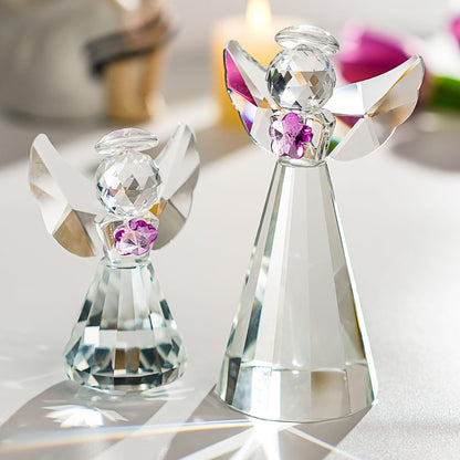 HDCRYSTALGIFTS 3.3'' Crystal Bird Figurine Collectible Art Glass Animal Figurines Table Home Decor Paperweight Valentine’s Day for Women