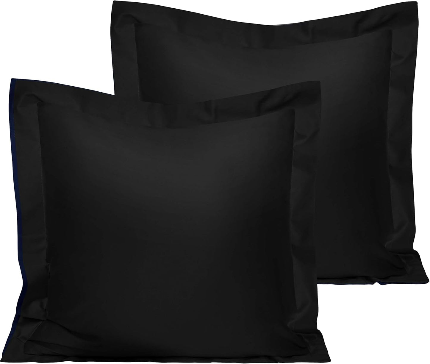 NTBAY Cotton 26x26 Euro Sham Covers - 500 Thread Count Egyptian Cotton Euro Pillow Covers, 2 Pack Super Soft and Breathable 26x26 Pillow Covers, Square Pillow Cases, White