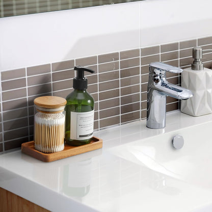ALELION 11.7" Bathroom Vanity Tray for Counter - Acacia Wood Decorative Tray for Toilet Tank Makeup Perfume Jewelry Catchall Coffee Table - Wooden Kitchen Countertop Organizer for Soap Dispenser
