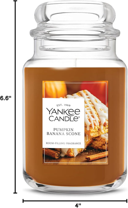 Yankee Candle Sugared Cinnamon Apple, Scented Candle, 22oz Large Jar with up to 150 Hour Burn Time, Giftable