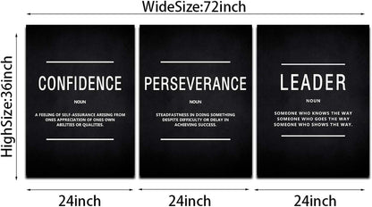 KAWAHONE Canvas Painting Wall Art, Grind Hustle Execution Motivational Wall Art Decoration Posters Prints for Living Room Bedroom, Office Decor, Gallery-Wrapped Canvas Art Set Framed Ready to Hang