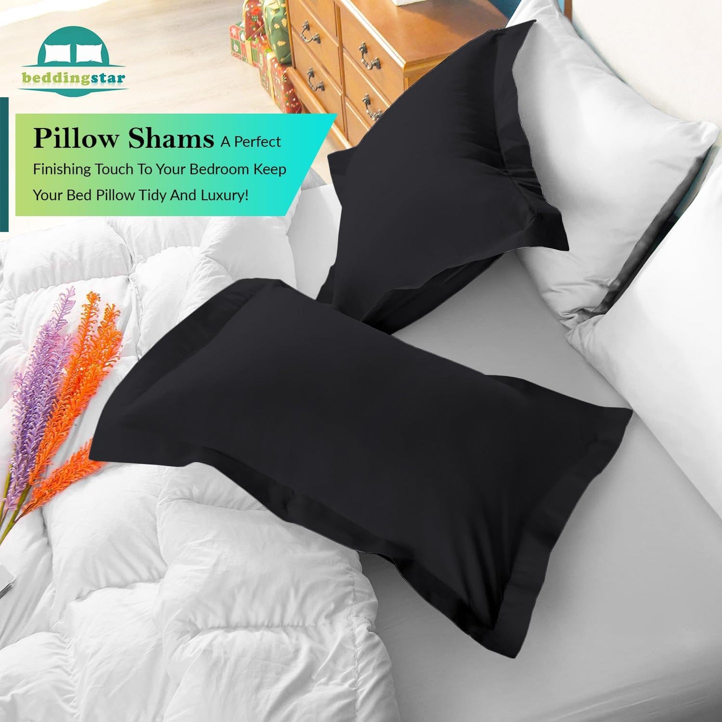 Euro Sham Covers 26x26 Set of 2 White 600 Thread Count 100% Egyptian Cotton Pack of 2 Euro 26x26 Pillow Covers Cushion Cover Cases Soft Skin Friendly European Size Decorative Square Pillow Shams
