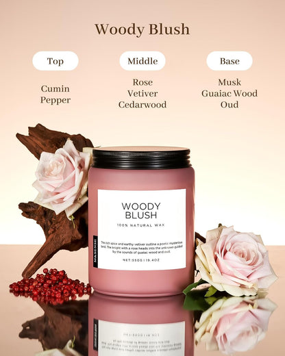 M&SENSE Eucalyptus & Mint Scented Jar Candle, Large 19.4oz Natural Soy Wax, 110-Hour Long Lasting Non-Toxic Clean Burning, Fresh Smelling Home Aromatherapy for Spa Stress Relief, Gifts for Men Women