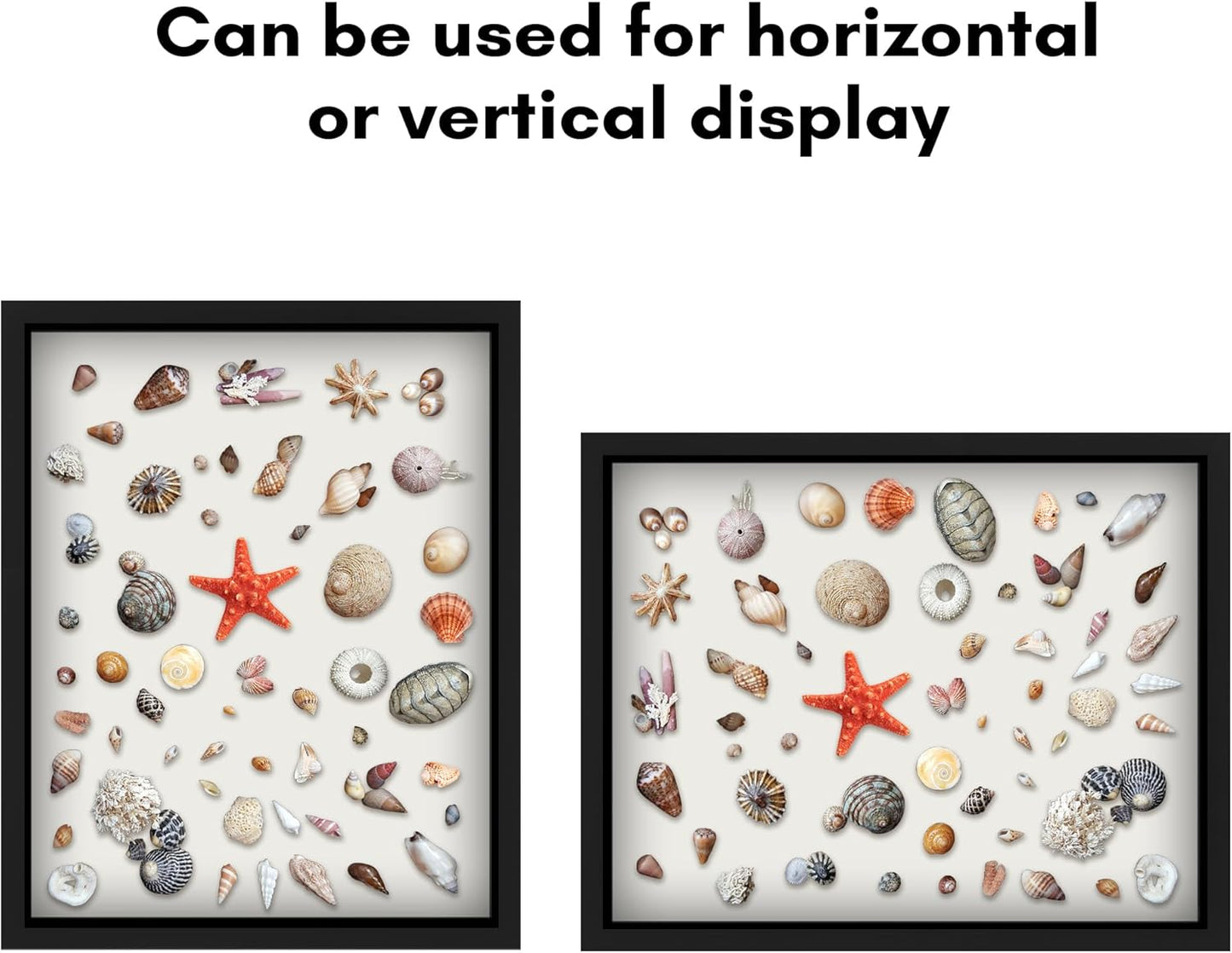 Americanflat 12x16 Shadow Box Frame with Polished Plexiglass - Silhouette Collection - Large Shadow Box Display Case for Tabletop and Wall Display - Black with Soft Felt Back