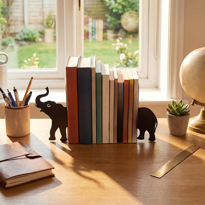 Geelin Peeping Cat Metal Bookends Set of 2 Cute Book Ends for Shelves Decorative Bookshelf Home Office Desk Bookshelf Decor Gift for Cat Lovers and Reading Enthusiasts