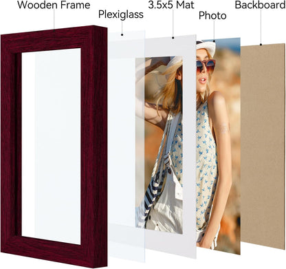 Vittanly 11x14 Picture Frame, Display Pictures 8x10 with Mat or 11x14 without Mat, Photo Frame for Wall Mounting, Black, 1 Pack - Colors B
