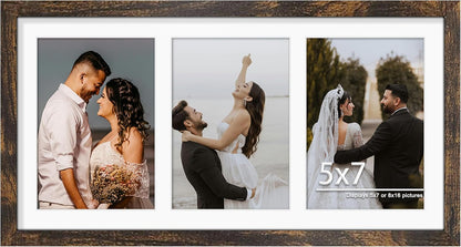 DUENPY 14x26 Collage Picture Frame 4x6 Collage Picture Frame Displays Twelve 4x6 inch Photos Available Horizontal Wall Mounting Display and Vertical Black - Colors B