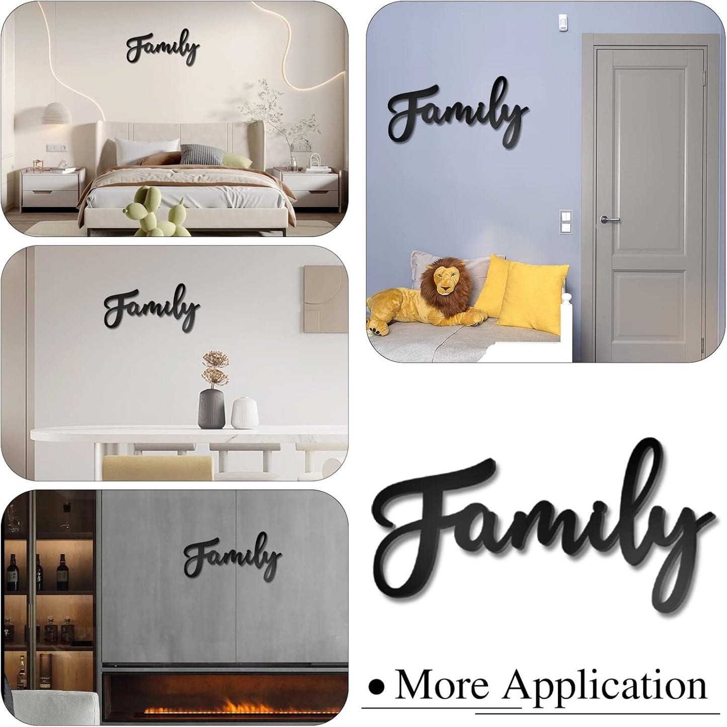 Family Signs For Home Wall Decor,Family Wall Decor For Living Room Rustic Letter Signs Family Wall Art (style2)