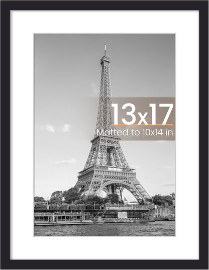 upsimples 8x10 Picture Frame, Display Pictures 5x7 with Mat or 8x10 Without Mat, Wall Hanging Photo Frame, Black, 1 Pack - Colors B