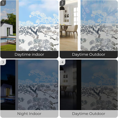 ADD.HERES Window Privacy Film,Colorful Floral Window Stickers,Removable DIY Bouquet Static Clings, Decals for Home School Office Party Supplies, Wildflower Reverie‌, 17.5 x 78.7 in