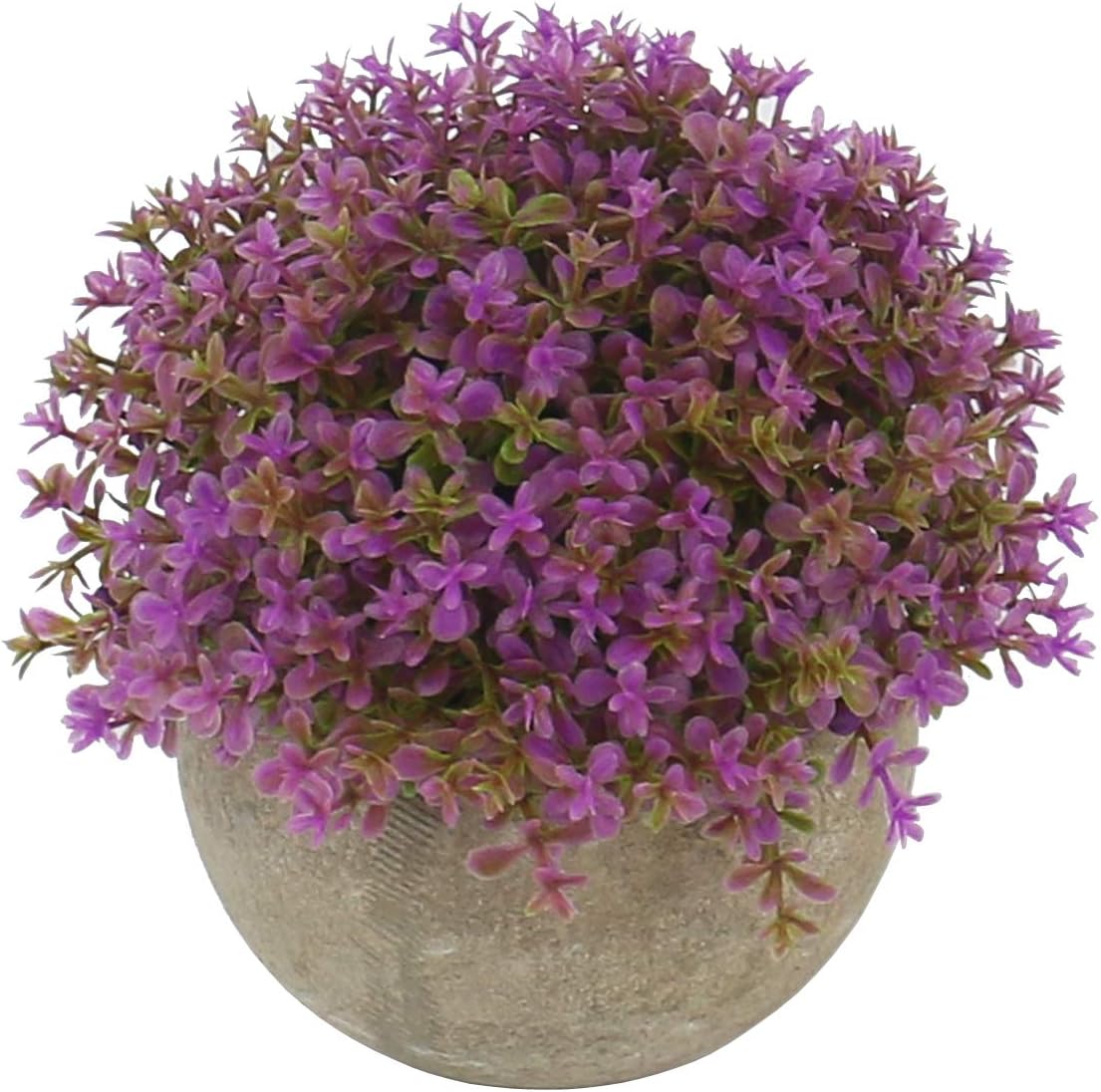 Ogrmar Mini Plastic Faux Plants in Pot/Small Topiary Shrubs Fake Greenery for Bathroom, House Decorations (Green Grass)