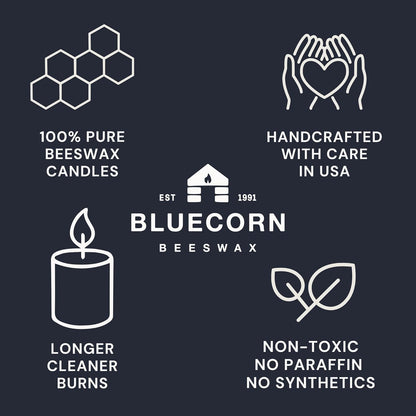 Bluecorn Beeswax Tea Light Candles, 100% Pure Natural Bees Wax, Yellow Tea Lights, Fragrance Free, Paraffin & Soy Free Candle Wax, Clean Burning, Long Lasting (4-5 Hrs), American Made, 24 Pack