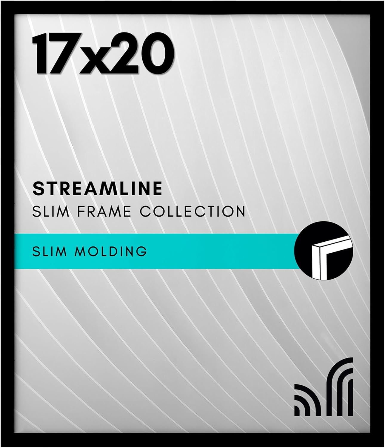 Americanflat 24x36 Poster Frame with Polished Plexiglass - Streamline Collection - Thin Border Picture Frame for Wall Display - Hanging Hardware Included - Black - Colors D