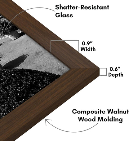 Americanflat 12x18 Poster Frame with Shatter-Resistant Glass - Signature Collection - Gallery-Style Frames Made of Engineered Wood - Photo Frame for Wall Display - Black - Colors C