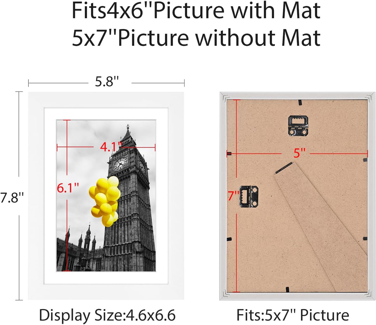 12x12 Picture Frame Set of 9, Display Pictures 8x8 with Mat or 12x12 without Mat, Multi Collage Gallery Square Photo Frames for Wall or Tabletop, Black