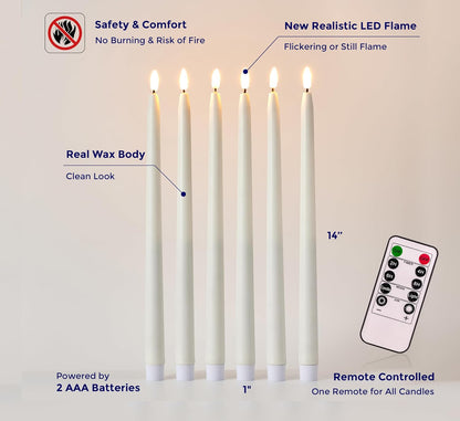 VENTA Set of 3 Warm Ivory Pillar Candles | Real Wax Battery Operated Candles with Flickering Flame | Timeless Year-Round Decor for Weddings, Mantels & Centerpieces