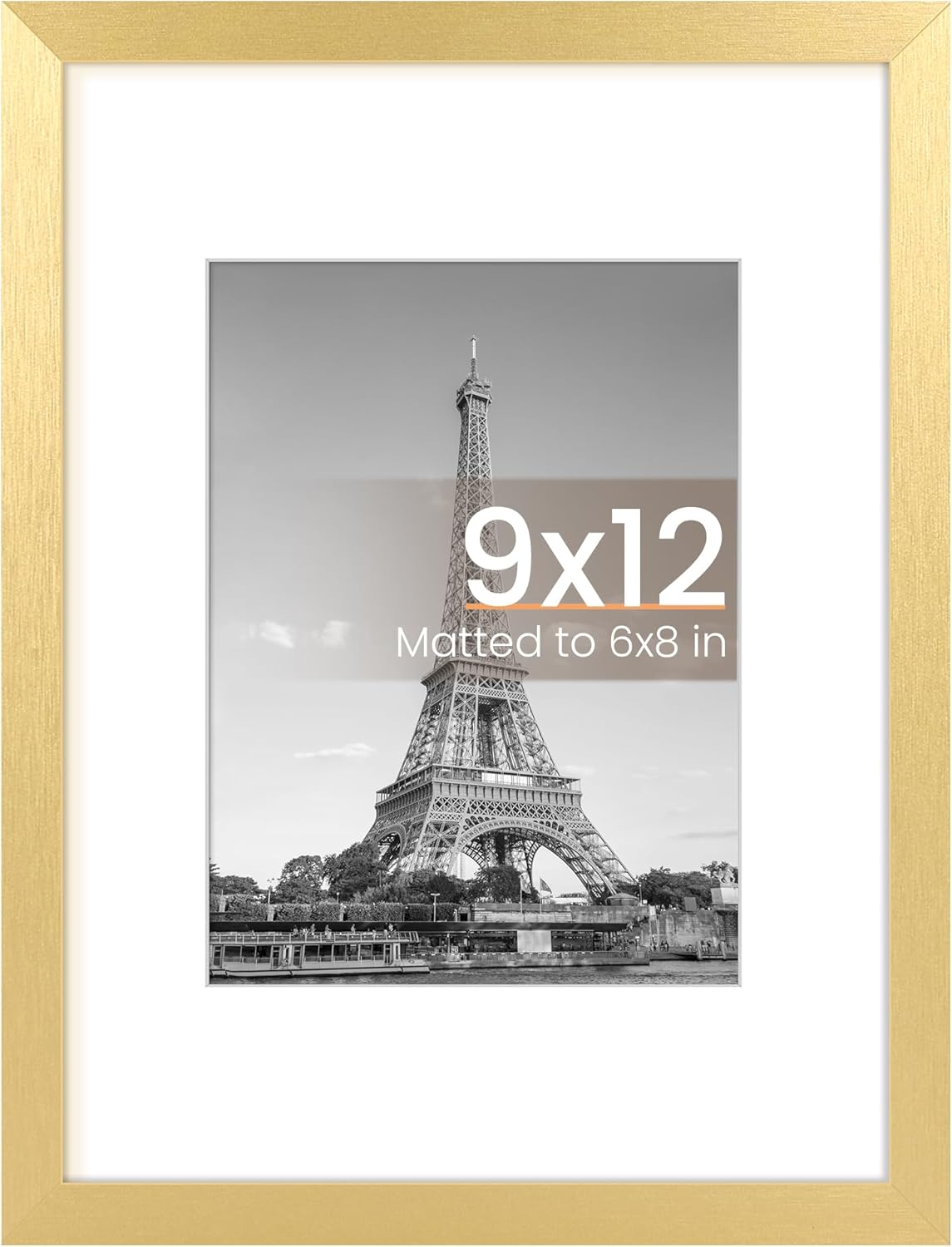 upsimples 8x10 Picture Frame, Display Pictures 5x7 with Mat or 8x10 Without Mat, Wall Hanging Photo Frame, Black, 1 Pack - Colors B