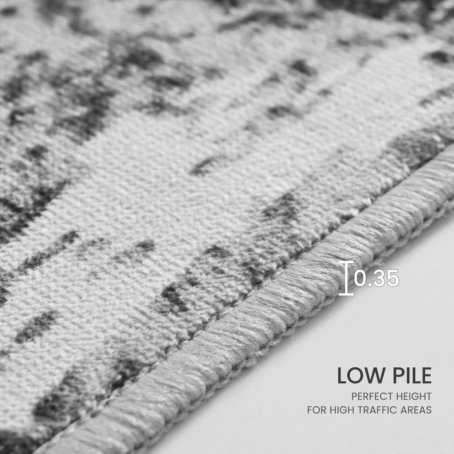 Ompaa 2x6 Rug Runners for Hallways Kitchen Runner Rug Non Slip Washable Grey Long Runner Rugs with Rubber Backing Soft Abstract Carpet Runner for Hallways, Kitchen, Bedroom, Bathroom, Entryway - Colors B