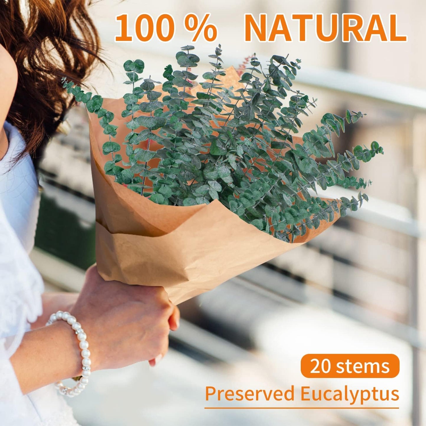 12PCS Dried Eucalyptus Bundle 17'' Real Eucalyptus Stems 100% Natural Fresh Leaves Hanging Plants Greenery Stems for Shower Home Decor Flower Arrangement Wedding