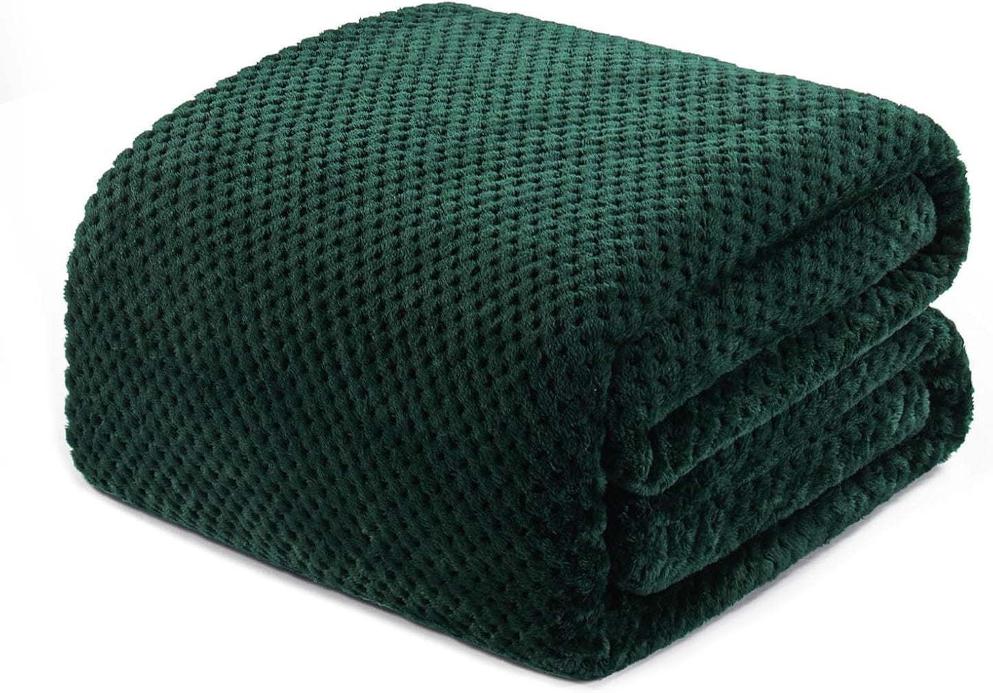 Exclusivo Mezcla Fleece Throw Blanket Extra Large, Super Soft and Warm Blankets for Couch, Sofa and Bed Waffle Textured, Cozy, Fuzzy and Lightweight (Slate Blue, 50x70 Inches)