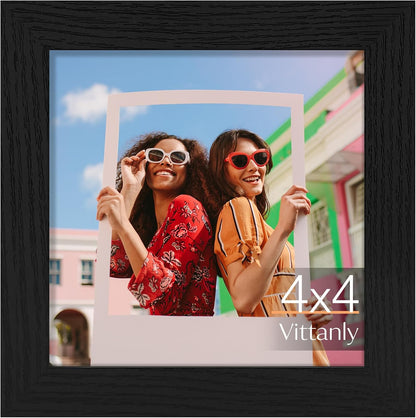 Vittanly 11x14 Picture Frame, Display Pictures 8x10 with Mat or 11x14 without Mat, Photo Frame for Wall Mounting, Black, 1 Pack - Colors A