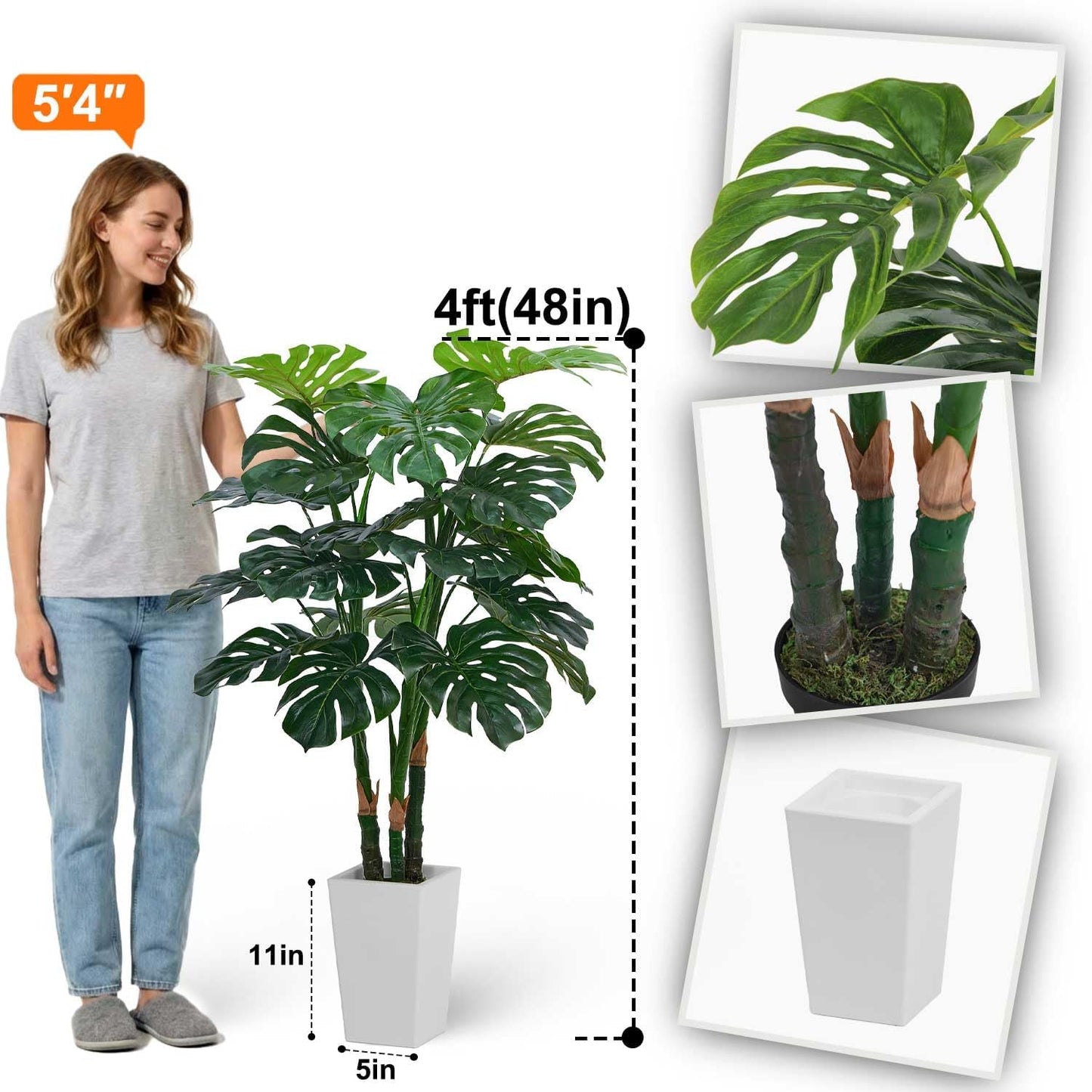 Aveyas 7ft Artificial Olive Tree for Home Decor, 7 Feet Large Faux Plant Fake Skinny Silk Trees with Pot for Indoor Outdoor House Living Room Office (7 ft Tall Including Raised Pot)