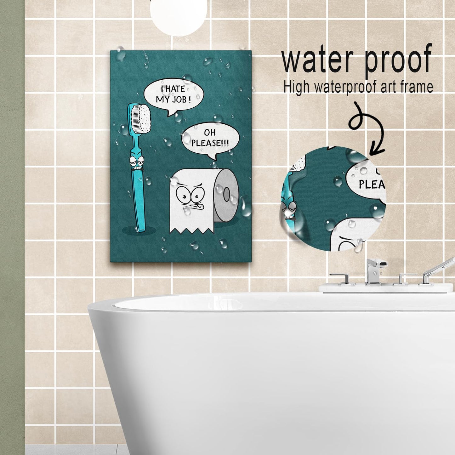 DIHSIEG 12x16 Canvas Wall Art funny bathroom wall art Print Poster Vintage Poster Frameless Floral Can be hung on the Wall Heal Your Heart poster Wall Art Canvas