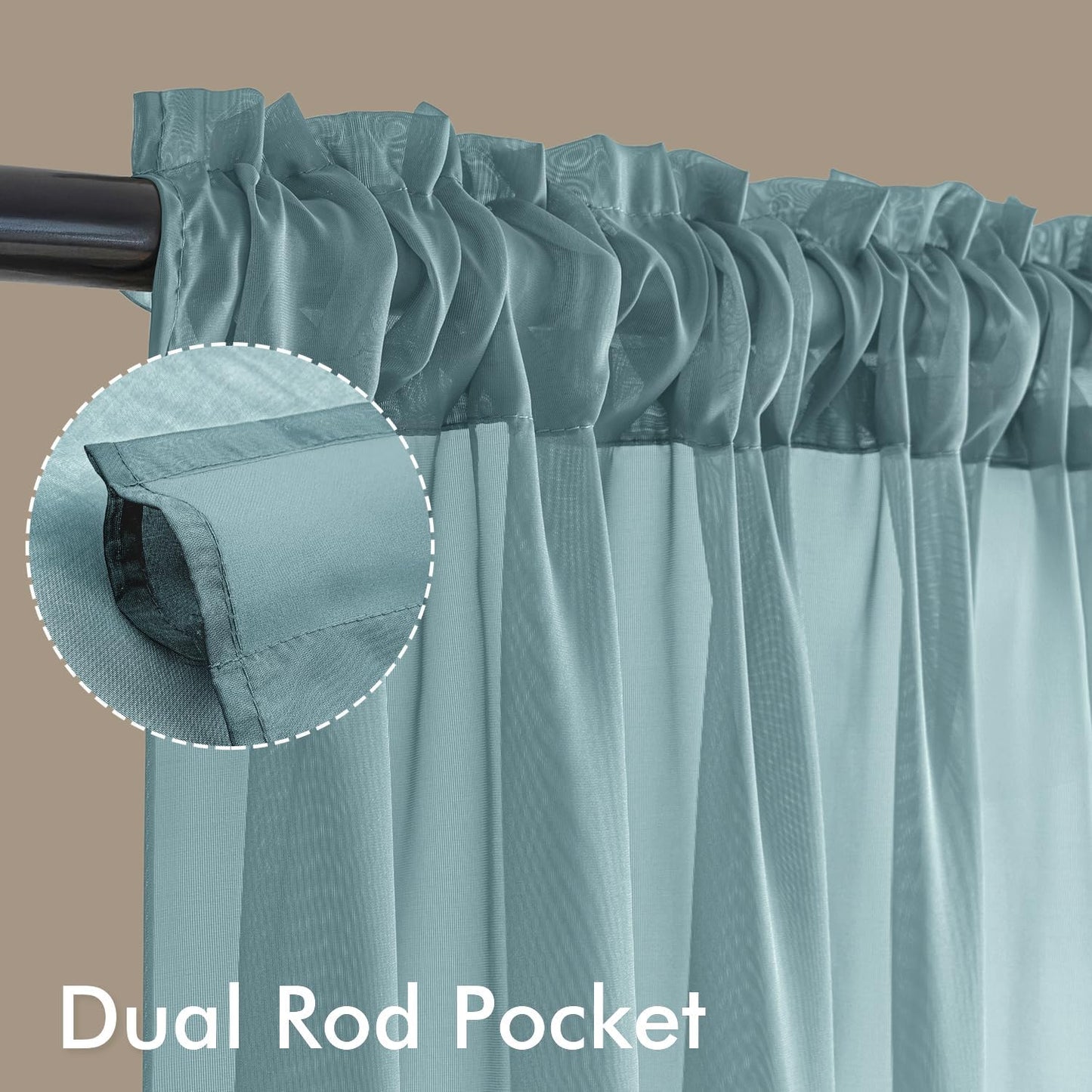 MIULEE White Sheer Curtains 84 Inches Long, 4 Panels Set, Light Filtering Rod Pocket Voile Drapes for Living Room and Bedroom, Airy Soft Fabric Window Treatments, 42 x 84 Inches