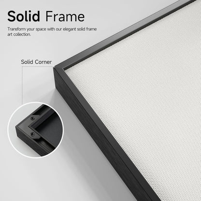Large Framed Black and White Abstract Wall Art for Living Room, 3 Piece Big Modern Canvas Prints Paintings Artwork for Walls, Minimalist Abstract Art Pictures for Hallway, Office Wall Decor 24x36 In