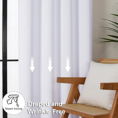 Simplebrand Ava Sage Green Blackout Curtains for Bedroom 63 Inch Length 2 Panels Set, Solid Thermal Insulated Energy Saving Rod Pocket Window Treatment Curtains Blackout Drapes, W40 x L63 Inch, Sage - Colors C