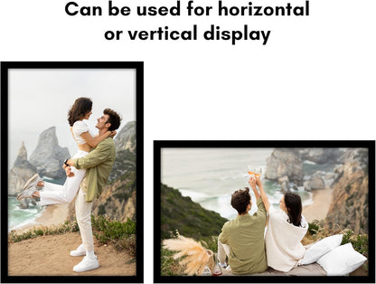 Americanflat 16x20 Picture Frame with Polished Plexiglass - Black Picture Frame - Wide Photo Frames Made of Engineered Wood for Vertical or Horizontal Wall Display - Epic Collection - Black - Colors A