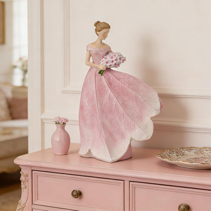 Guichifun Fairy Statue Collection Home Decoration - Leaf Angel Girls Resin Modern Table Decor for Living Room Office Sculpture Decor for Women Indoor Rustic Figurines Gift 5 x 3 x 7.5 Inch