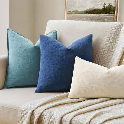 MIULEE Olive Green Couch Pillow Covers 18x18 Inch, Set of 2 Soft Chenille Decorative Square Throw Pillow Covers Farmhouse for Sofa Living Room Bed