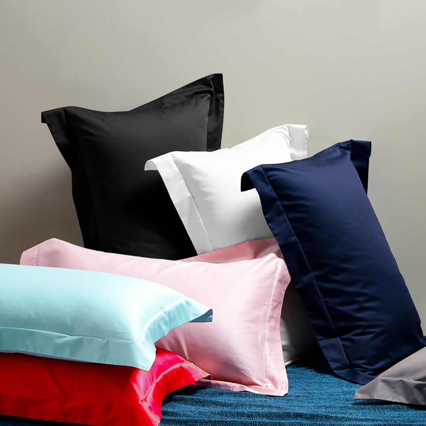 NTBAY Cotton 26x26 Euro Sham Covers - 500 Thread Count Egyptian Cotton Euro Pillow Covers, 2 Pack Super Soft and Breathable 26x26 Pillow Covers, Square Pillow Cases, White